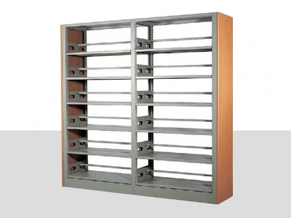 HZ-w20木護(hù)板雙柱雙面書(shū)架